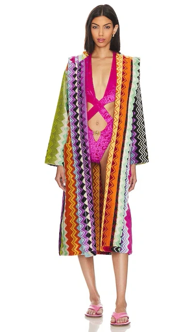 Missoni Giacomo Bathrobe Hooded In Arancio