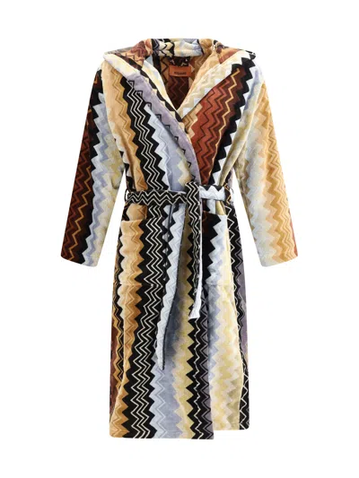 Missoni Giacomo Hooded Bathrobe In Multi