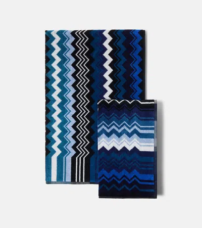 Missoni Giacomo Set Of 2 Cotton Terry Towels In White