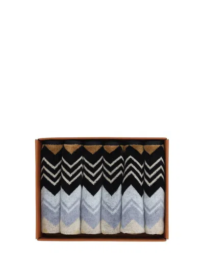 Missoni Giacomo Towel Set In Black