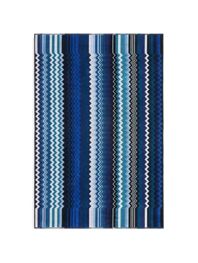 Missoni Giacomo Zig-zag Bath Towel In Blue