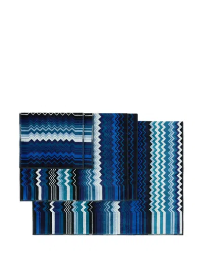 MISSONI GIACOMO ZIGZAG-PRINT TOWEL SET