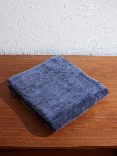 Missoni Giorgio Cotton-terry Towel In Blue