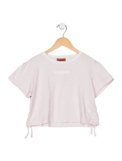 Pre-owned Missoni Kids' Girls' Branded Short Sleeve Shirt In Pink