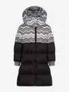 Missoni Girls Down Padded Zigzag Puffer Jacket In Black
