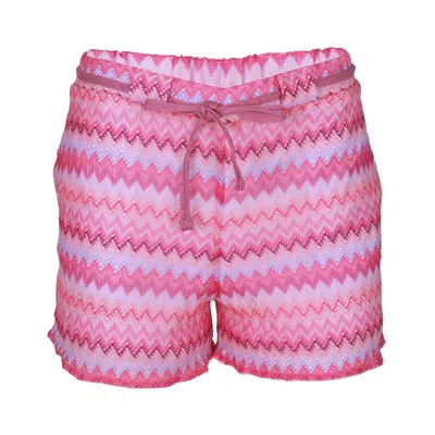 Missoni Kids' Girls Knit Short Rose In Pink