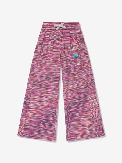 Missoni Babies' Girls Logo Joggers In Pink