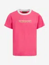 Missoni Girls Logo T-shirt In Pink