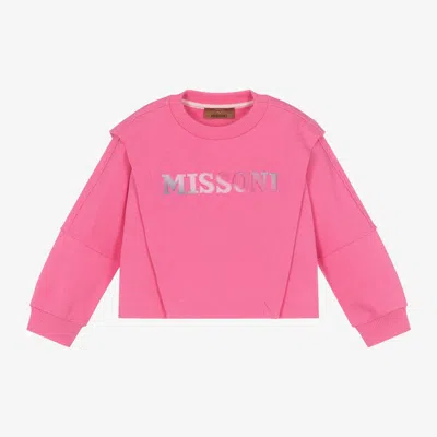 Missoni Babies' Girls Pink Cotton Sweatshirt
