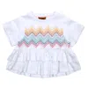 Missoni Girls T Shirt In White/multi In White