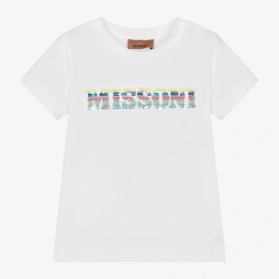 Missoni Kids' Girls White Cotton Sequinned T-shirt