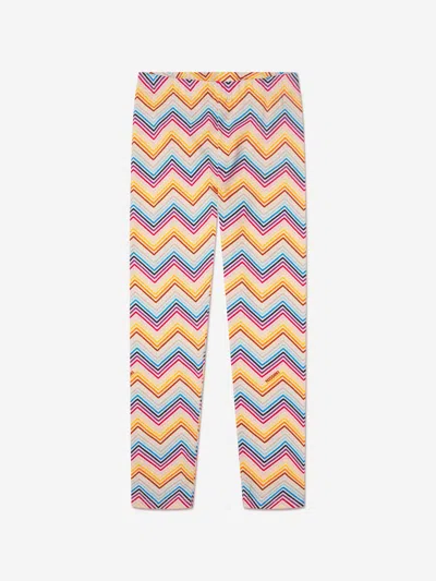 Missoni Kids' Girls Zig Zag Leggings In White