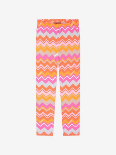 Missoni Babies'  Girls Zigzag Leggings In Multicoloured