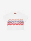 Missoni Girls Zigzag Logo T-shirt In White