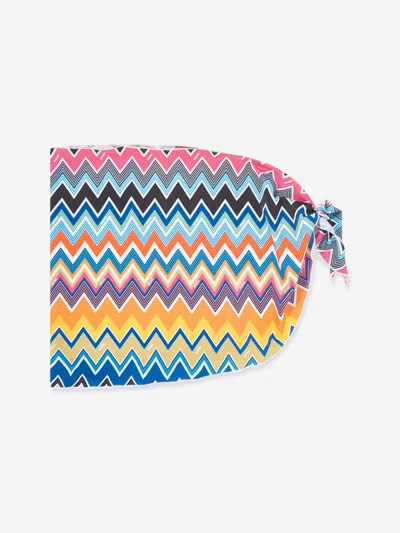 Missoni Kids'  Girls Zigzag Sarong In Multicoloured