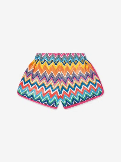Missoni Kids'  Girls Zigzag Shorts In Multicoloured