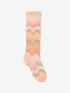 Missoni Girls Zigzag Socks In Pink