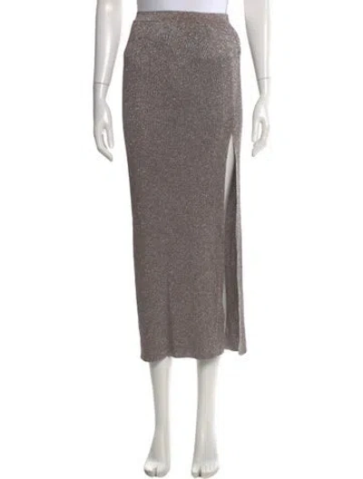 Pre-owned Missoni Glitter Accents Midi Length Skirt In Brown
