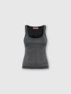 Missoni Glitter Tank Top In Black,silver