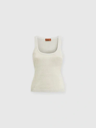 MISSONI MISSONI GLITTER-EFFECT VISCOSE TANK TOP
