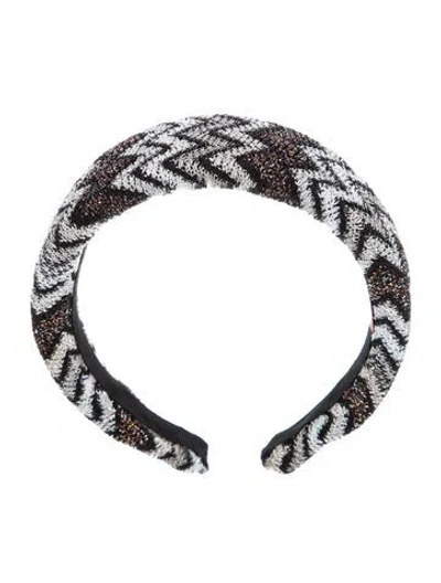 Pre-owned Missoni Glitter Embellished Headband In Black