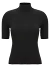 Missoni Short-sleeved Turtleneck In Glitter-effect Viscose