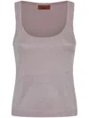 Missoni Metallic Knitted Tank In Pink