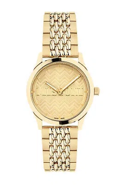 Pre-owned Missoni Gold Womens Analogue Watch Zigzag Lover Mwcca0423