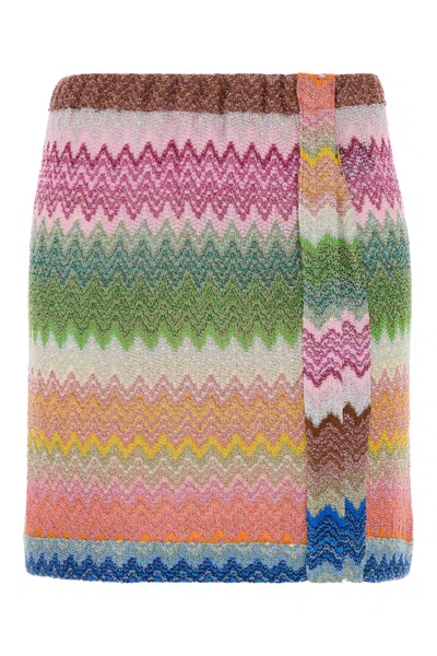 Missoni Zig-zag Motif Mini Skirt In Multi