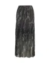 Missoni Patterned-jacquard Metallic-knit Midi Skirt In Gray