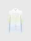 Missoni Gradient Chevron Viscose Knit Shirt In Multicoloured