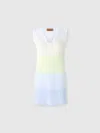 Missoni Gradient Chevron Viscose V-neck Mini-dress In Multicoloured