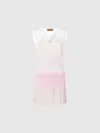 Missoni Gradient Chevron Viscose V-neck Mini-dress In Multicoloured