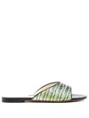 Missoni Gradient Flat Sandals In Black