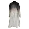 Missoni Gradient Patterned Flared Coat In Multicolor Rayon In Multi
