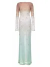 Missoni Gradient Star Pattern Metallic Maxi Dress In Multi