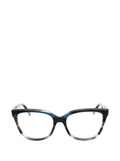 Missoni Gradient-effect Rectangle-frame Glasses In Black