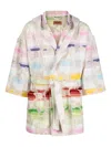 Missoni Graphic-print Bath Robe In Neutrals