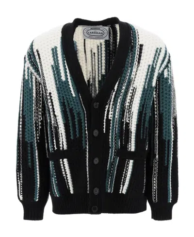 Missoni Graphic-print Buttoned Cardigan In Black