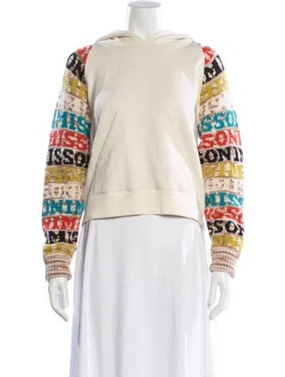 Pre-owned Missoni Graphic Print Crew Neck Hoodie In Neutral