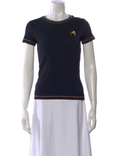 Pre-owned Missoni Graphic Print Crew Neck T-shirt In Black