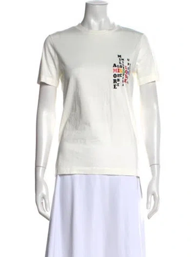Pre-owned Missoni Graphic Print Crew Neck T-shirt In Neutral