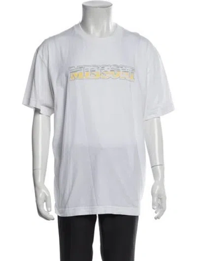 Pre-owned Missoni Graphic Print Crew Neck T-shirt In White