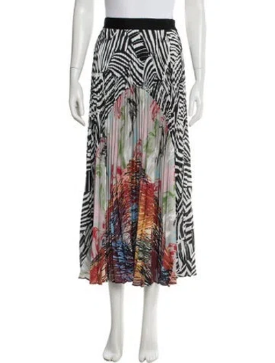 Pre-owned Missoni Graphic Print Midi Length Skirt In Black