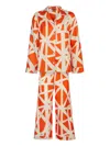 Missoni Graphic-print Silk Pajama Set In Orange