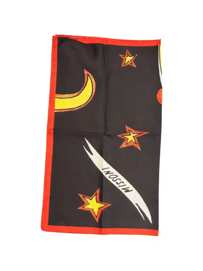 Missoni Graphic-print Silk Scarf In Black