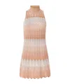 Missoni Greek-motif Mini Dress In Nude