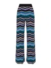 Missoni Knitted Flared Pants In Turquoise