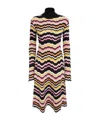 Missoni Kleid Mit Rollkragen Und Intarsienmuster In Multicolor