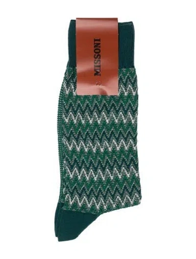 Pre-owned Missoni Green Patterned Socks